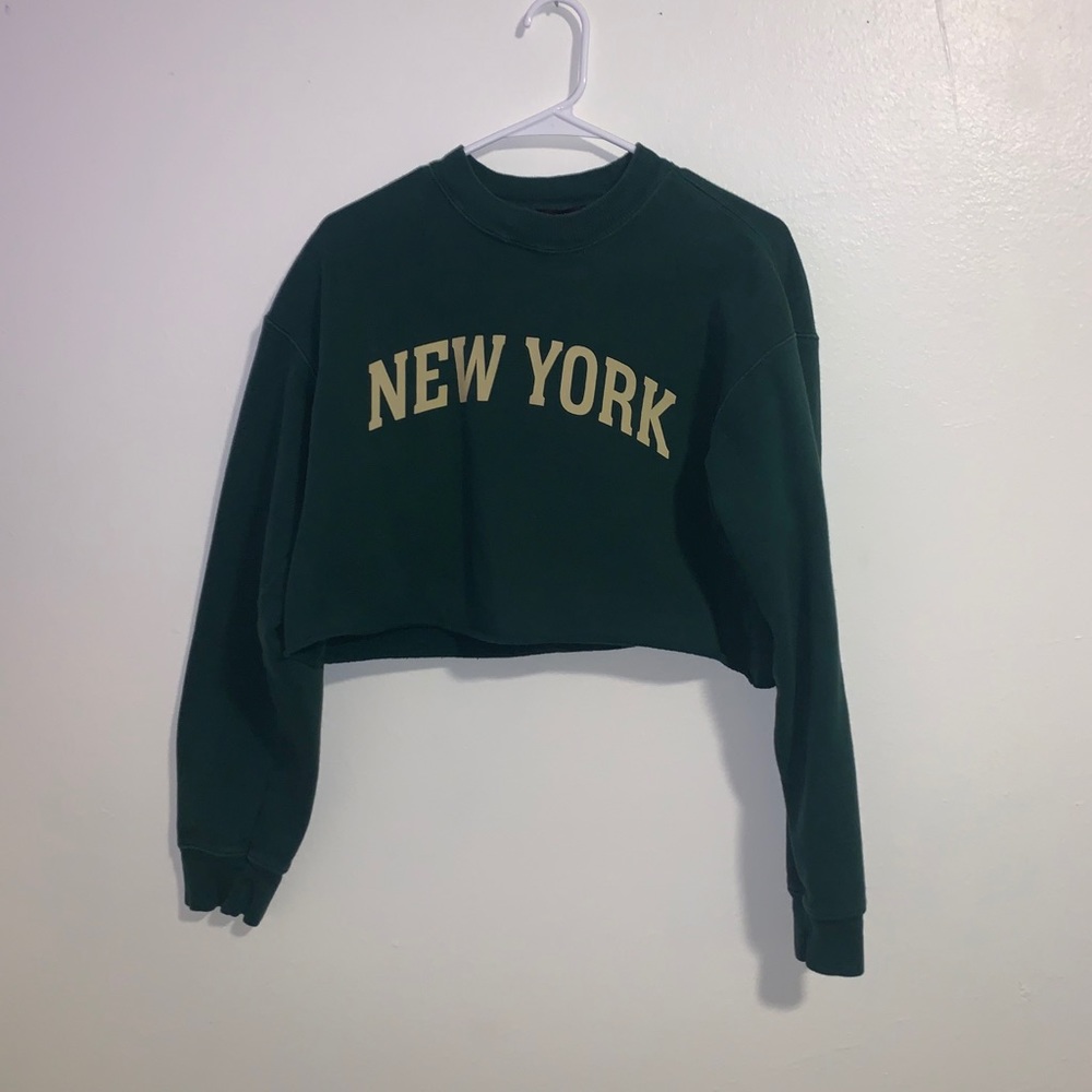 New York cropped sweatshirt